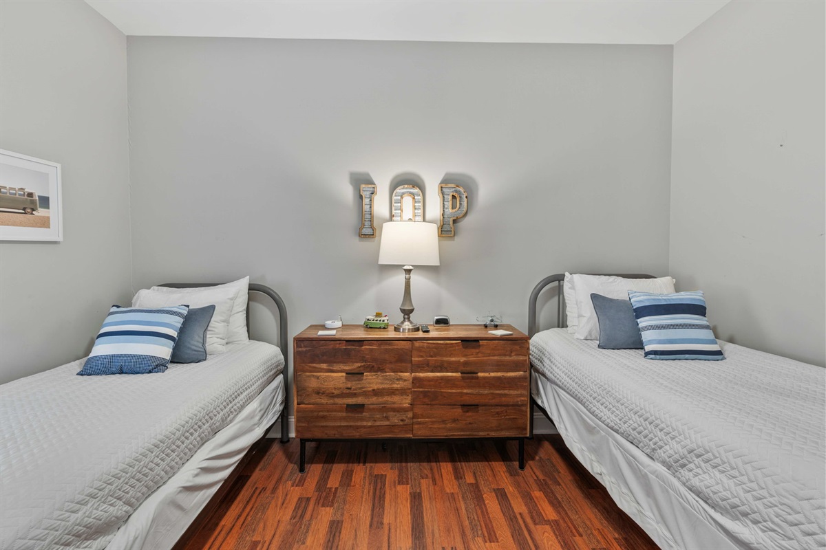 Bedroom 4: 2 twins share jack n jill bathroom  | Morning Sunrise | 302 Oceanview | 1116 Ocean Blvd, Isle of Palms, SC | IOP Escapes