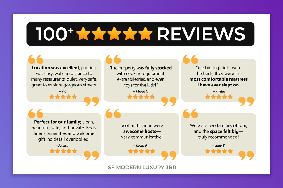 We’re all about your happiness + take SO much pride in our over 100+ five-star reviews!