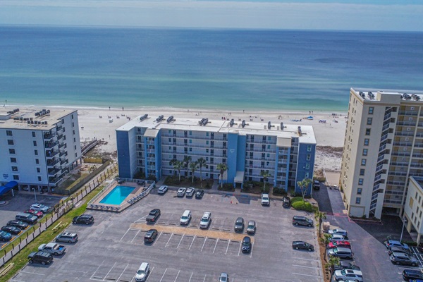 Condo sits directly on the beach