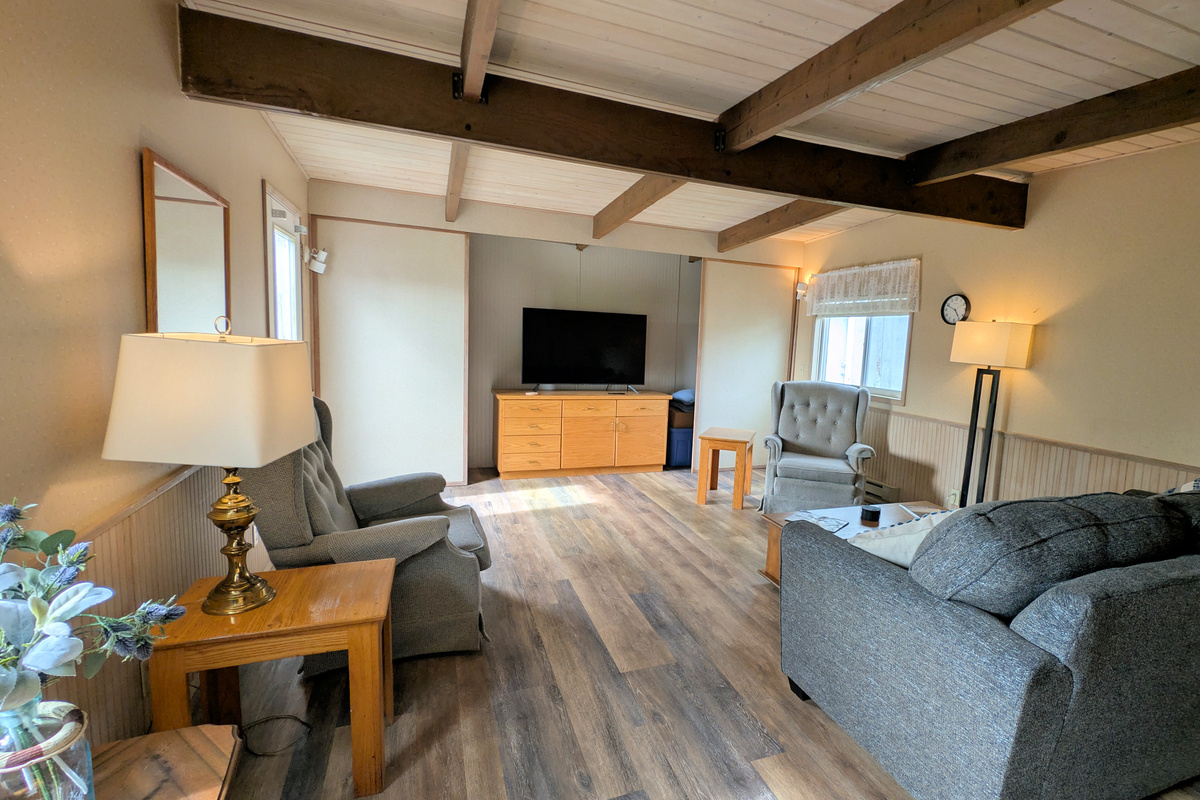 multiple rooms for the family to spread out and relax