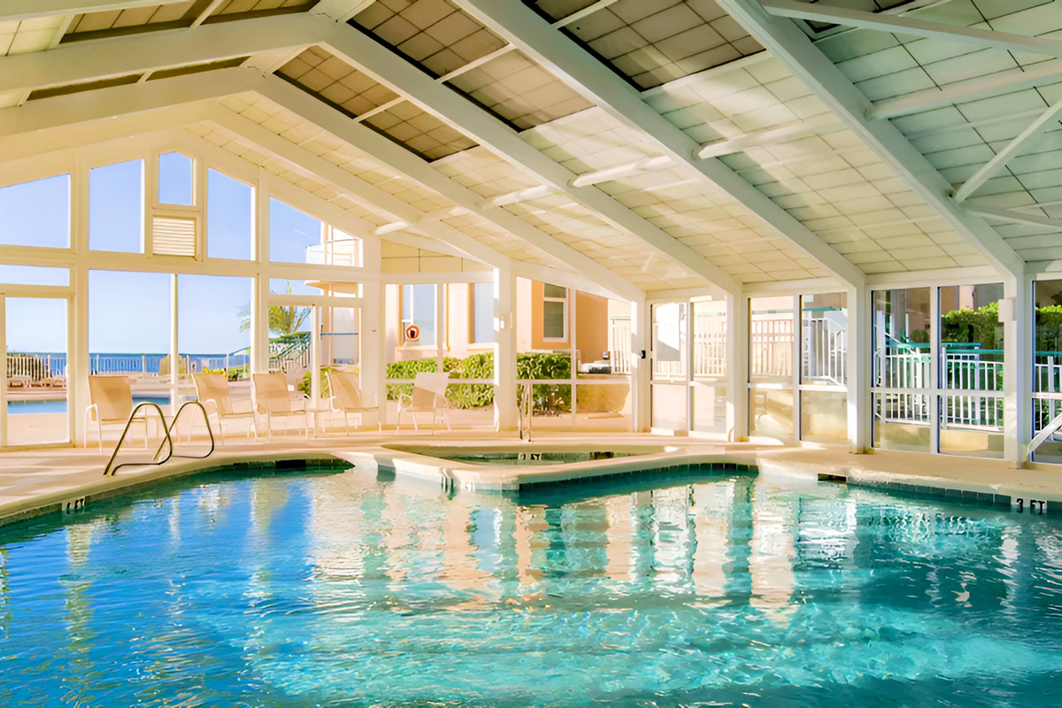 Indoor pool and hot tub