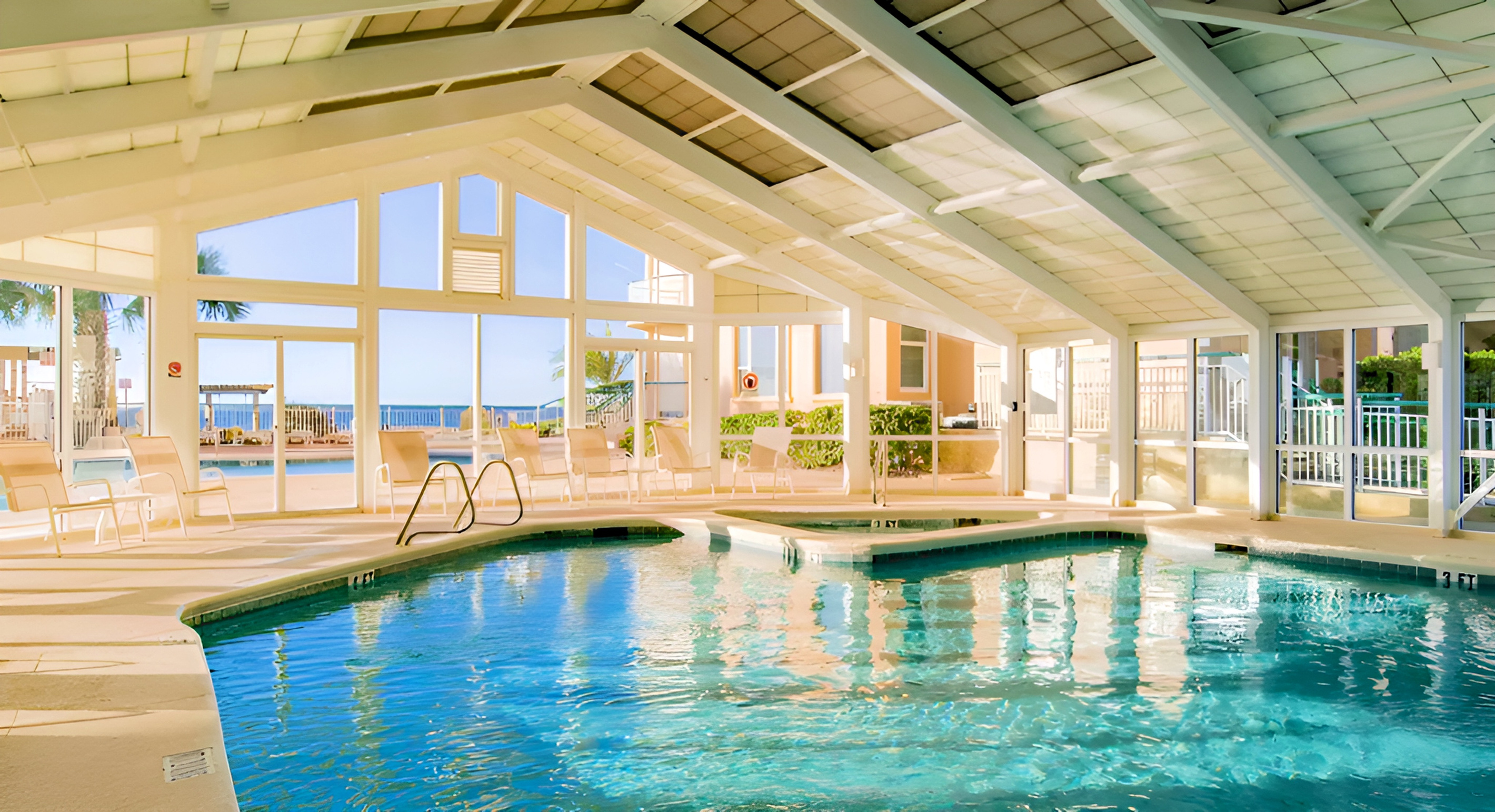 Indoor pool and hot tub