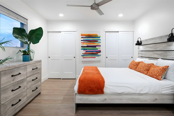 Fun pops of color in every bedroom