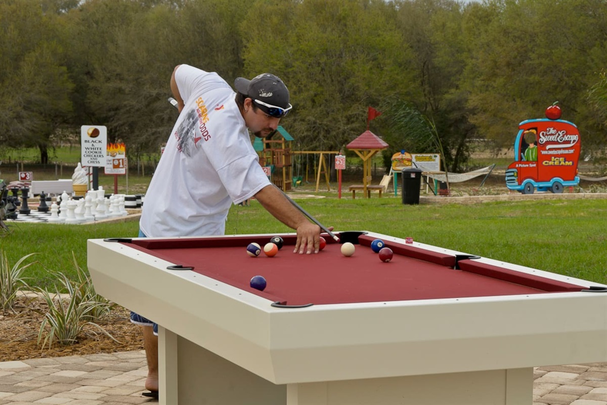 Outdoor billiards.