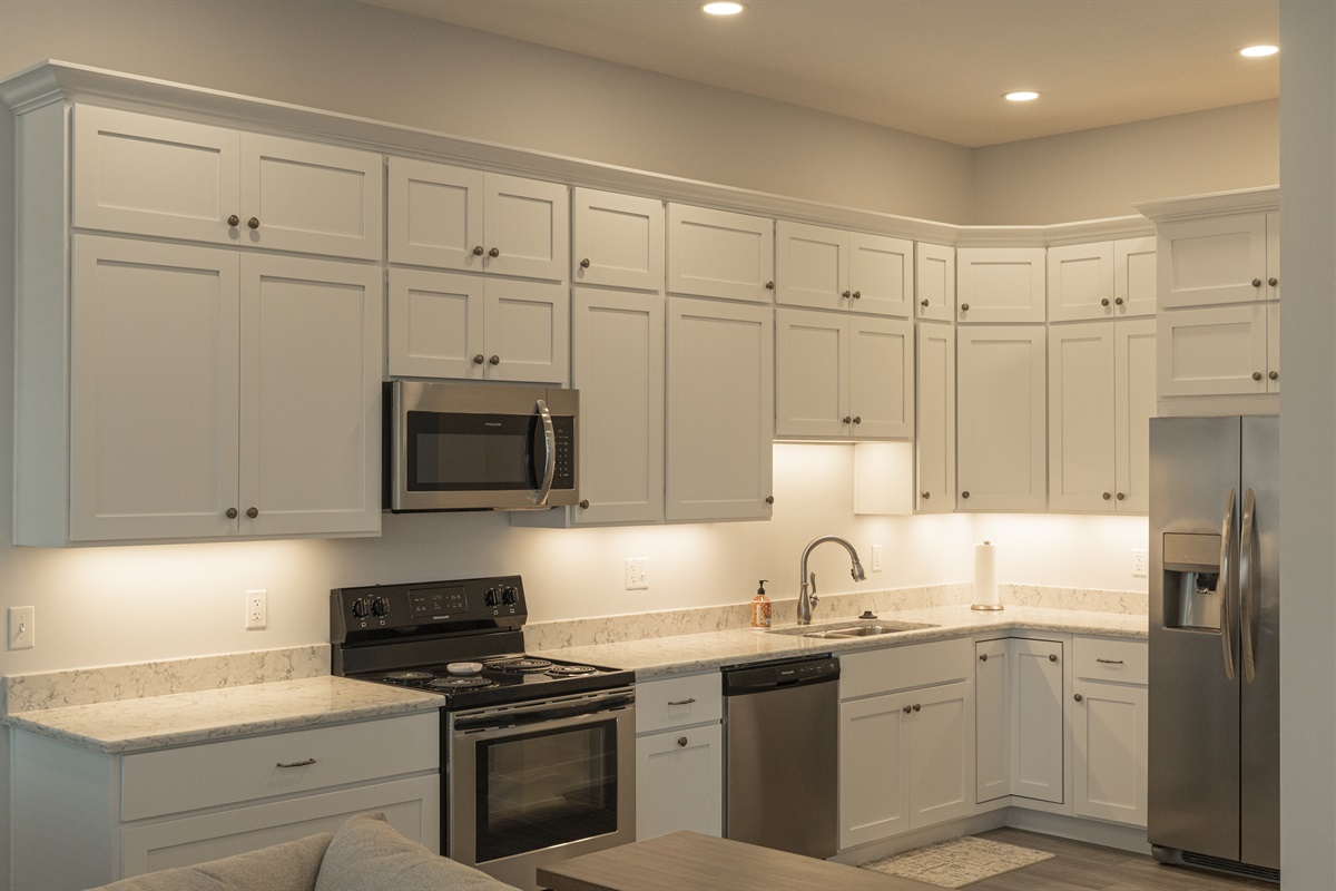 Fully stocked kitchen