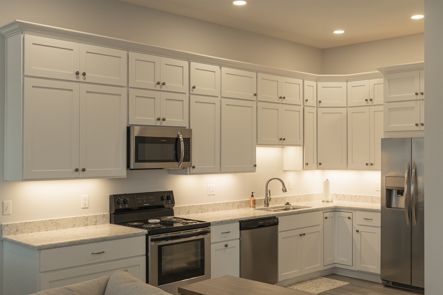Fully stocked kitchen