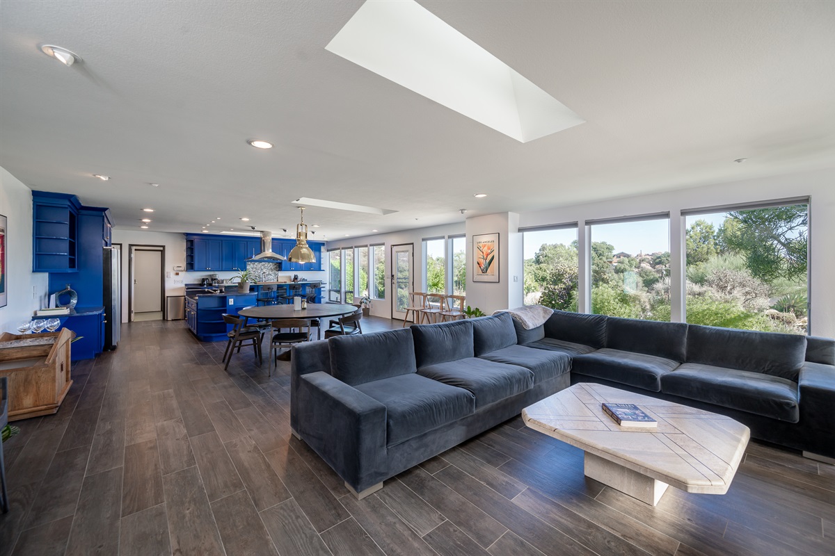 open concept in the first floor living area
