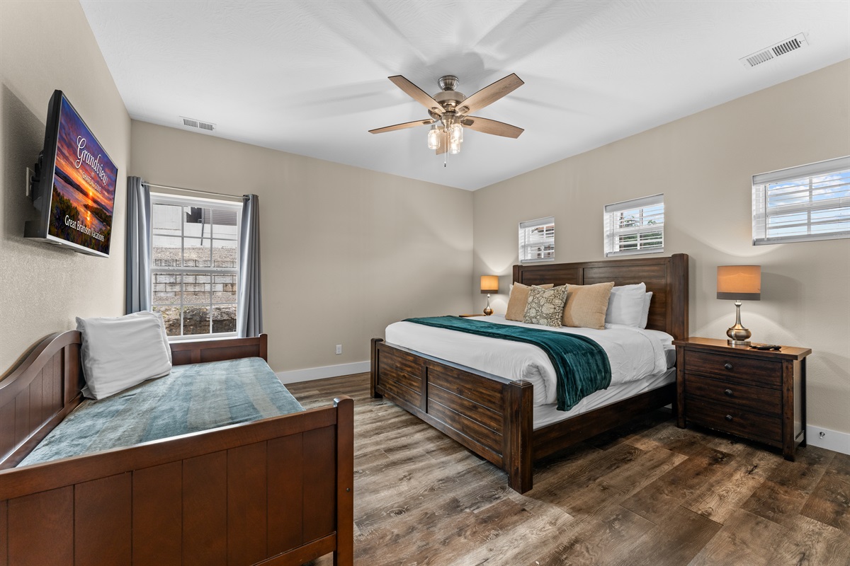 King bedroom #8 with shared bathroom