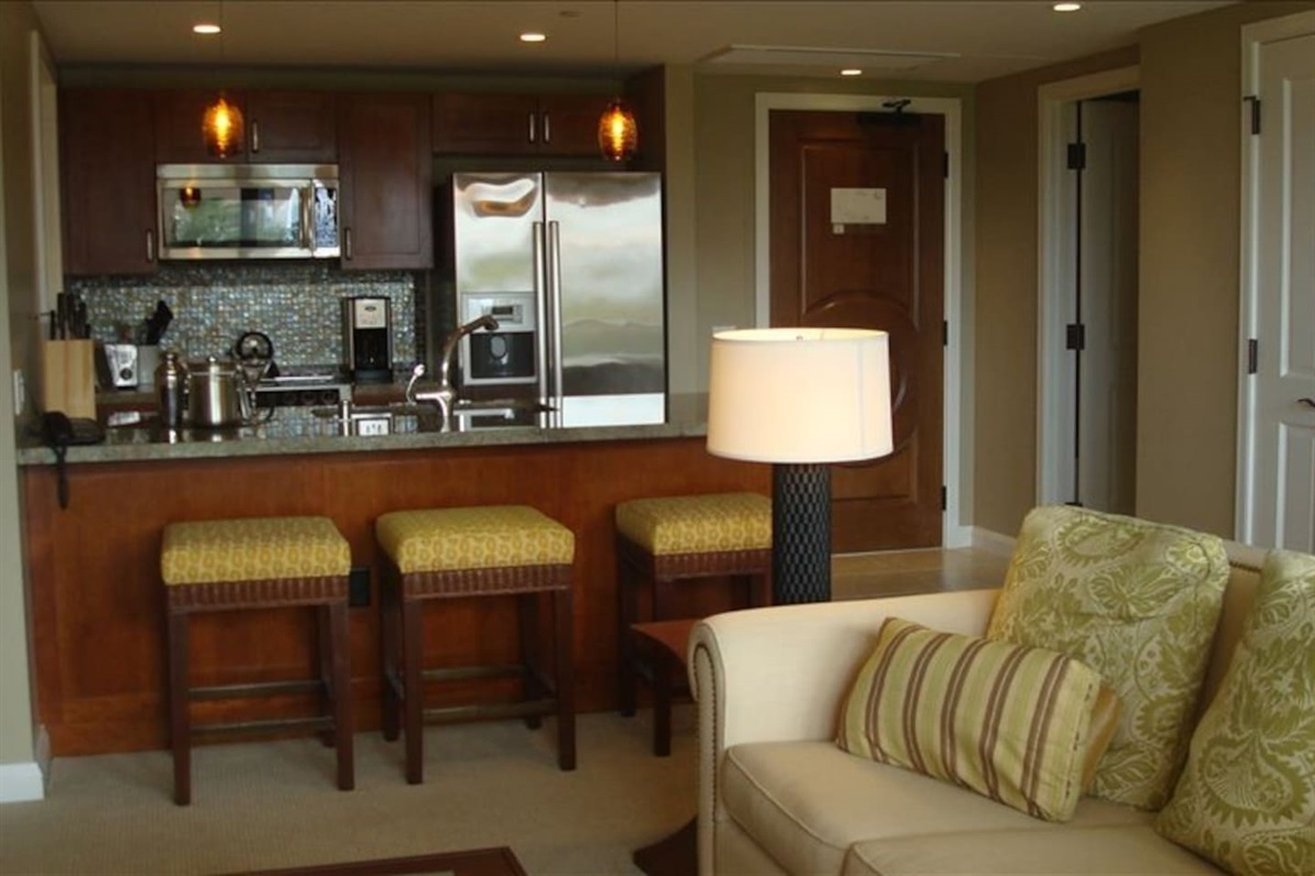 Living room and kitchen