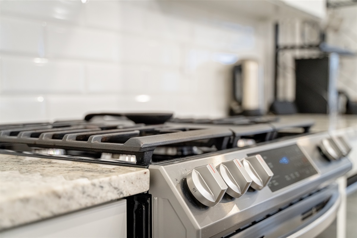 Stove in kitchen