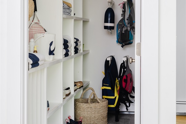 "Keep your belongings organized in the convenient closet