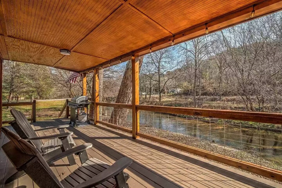 Back deck over looking Hemptown Creek