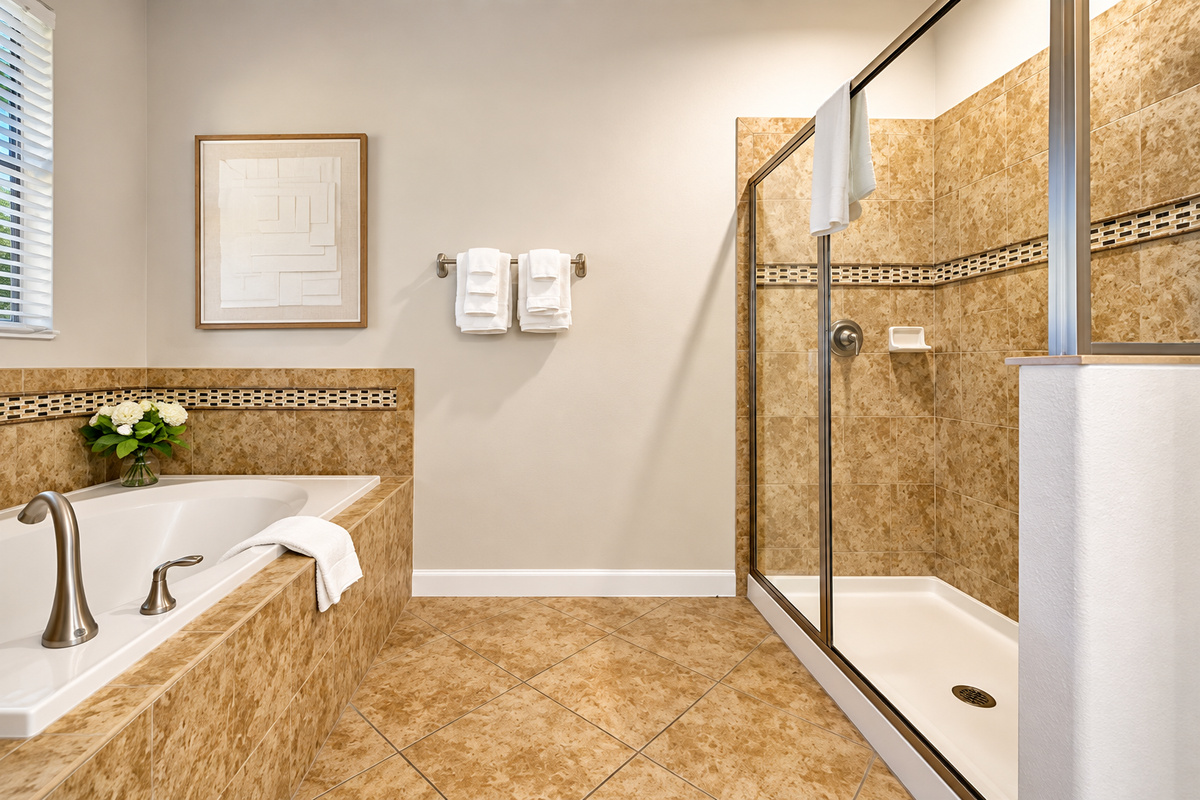 Feet hurt? Take a warm soak in the soaking tub.