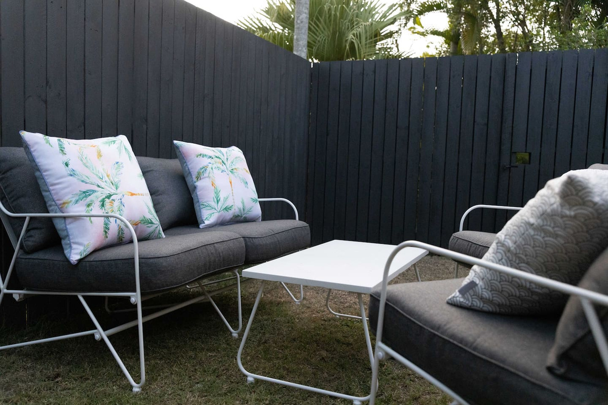 chill out in the enclosed back yard