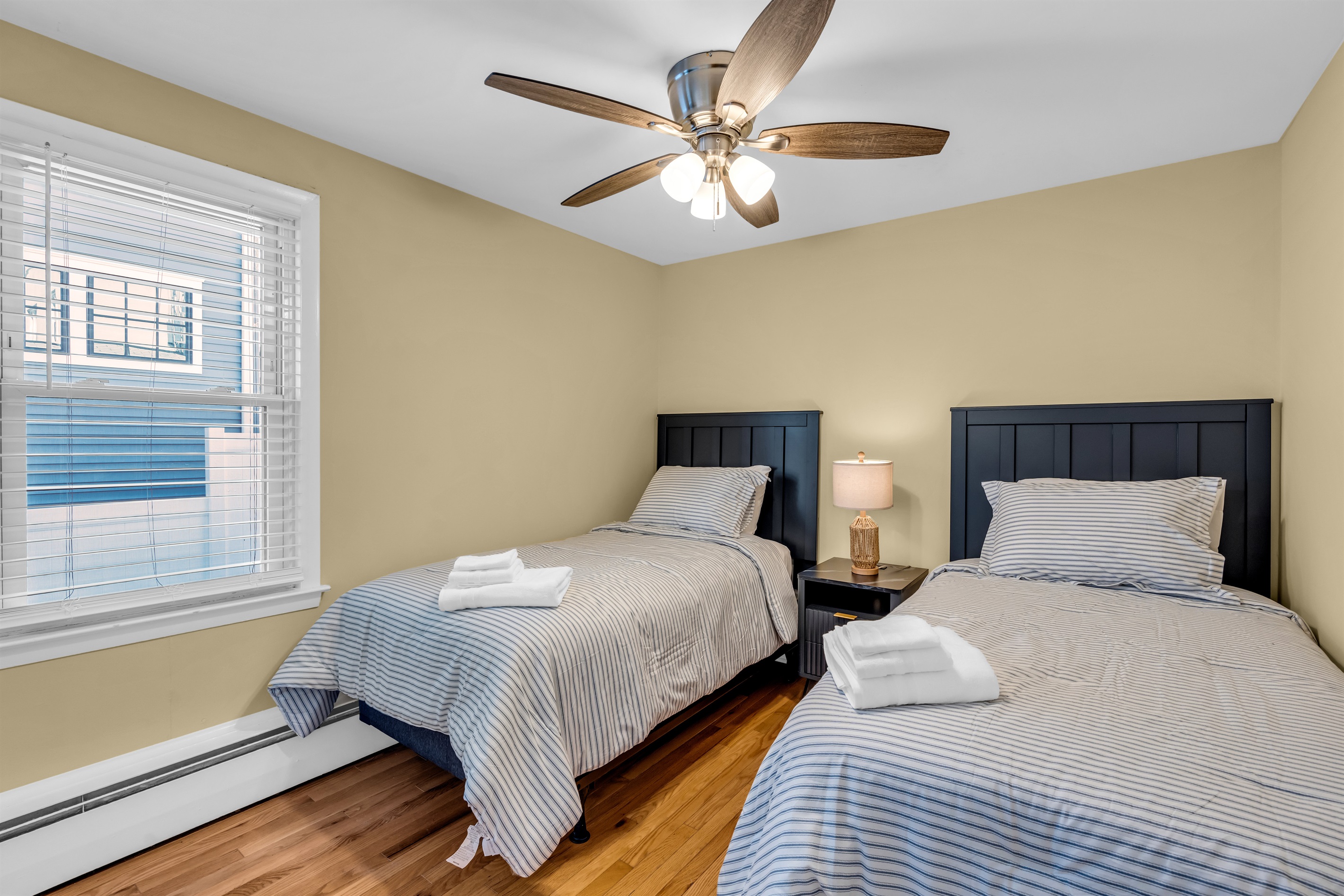The kids can still sleep in style with this modern take with coastal vibes.