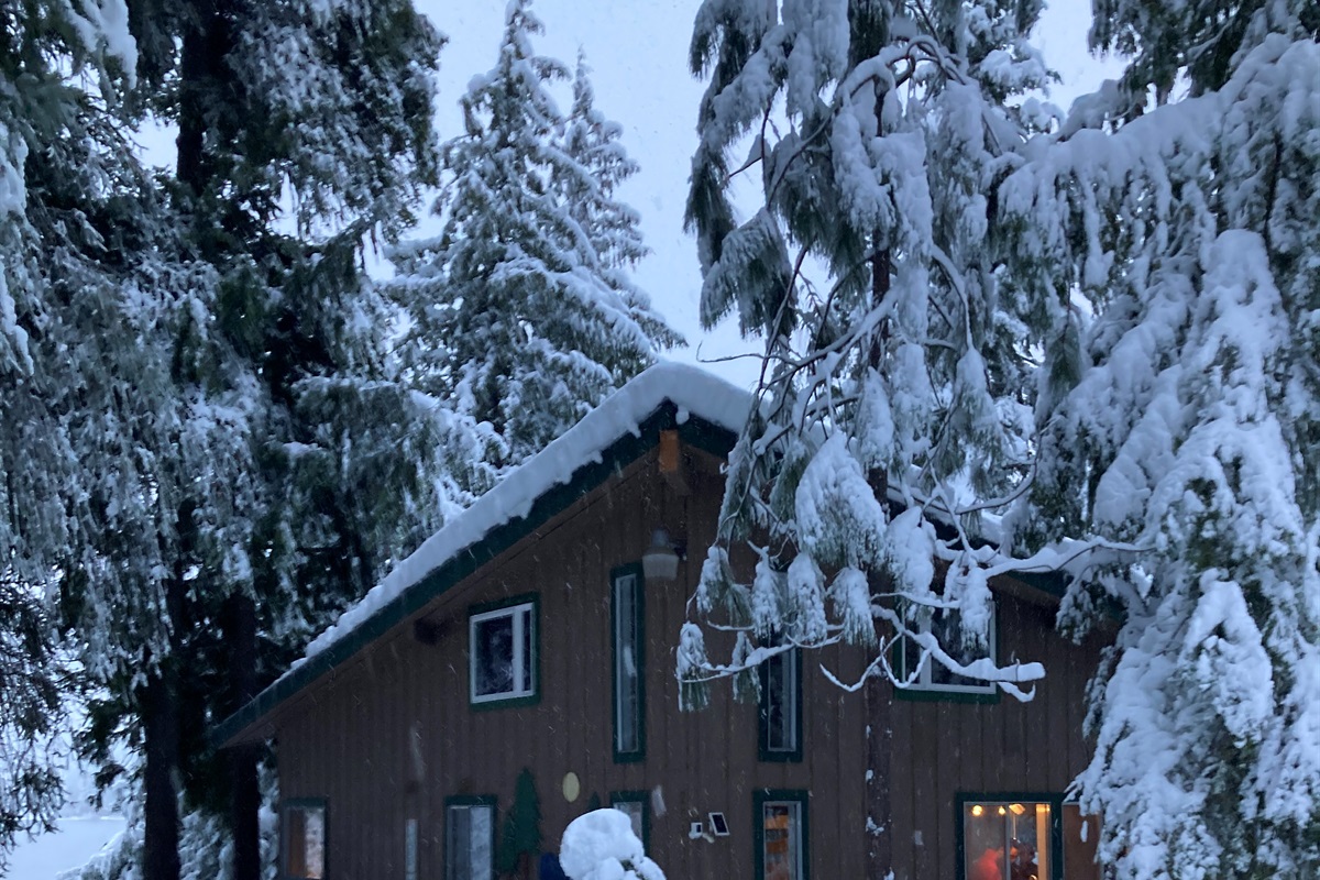 Cozy chalet in the depths of winter