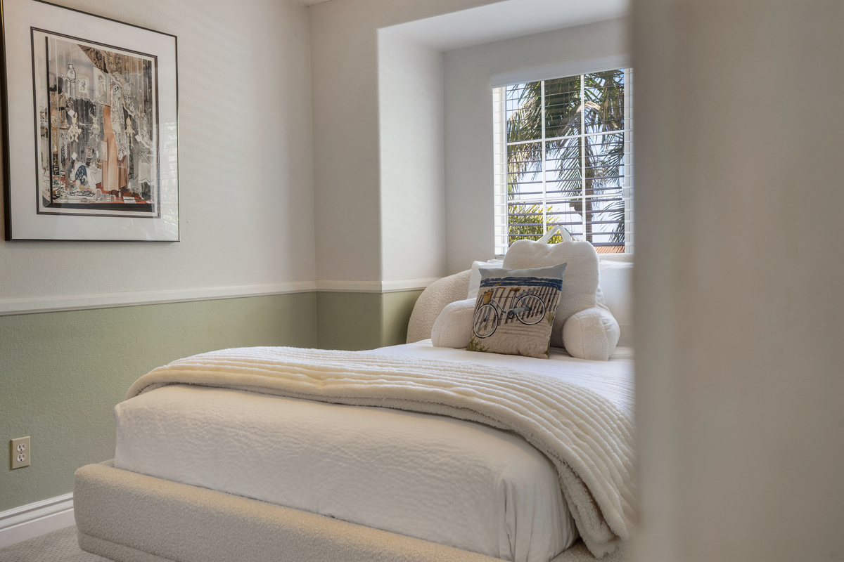 Inviting Queen Bedroom with Bouclé Article Bed Frame & Helix Midnight Luxe Mattress