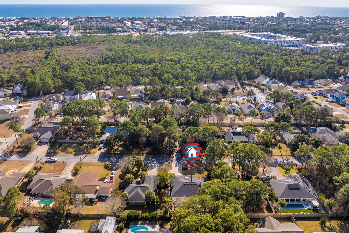 Aerial view of The Gulf