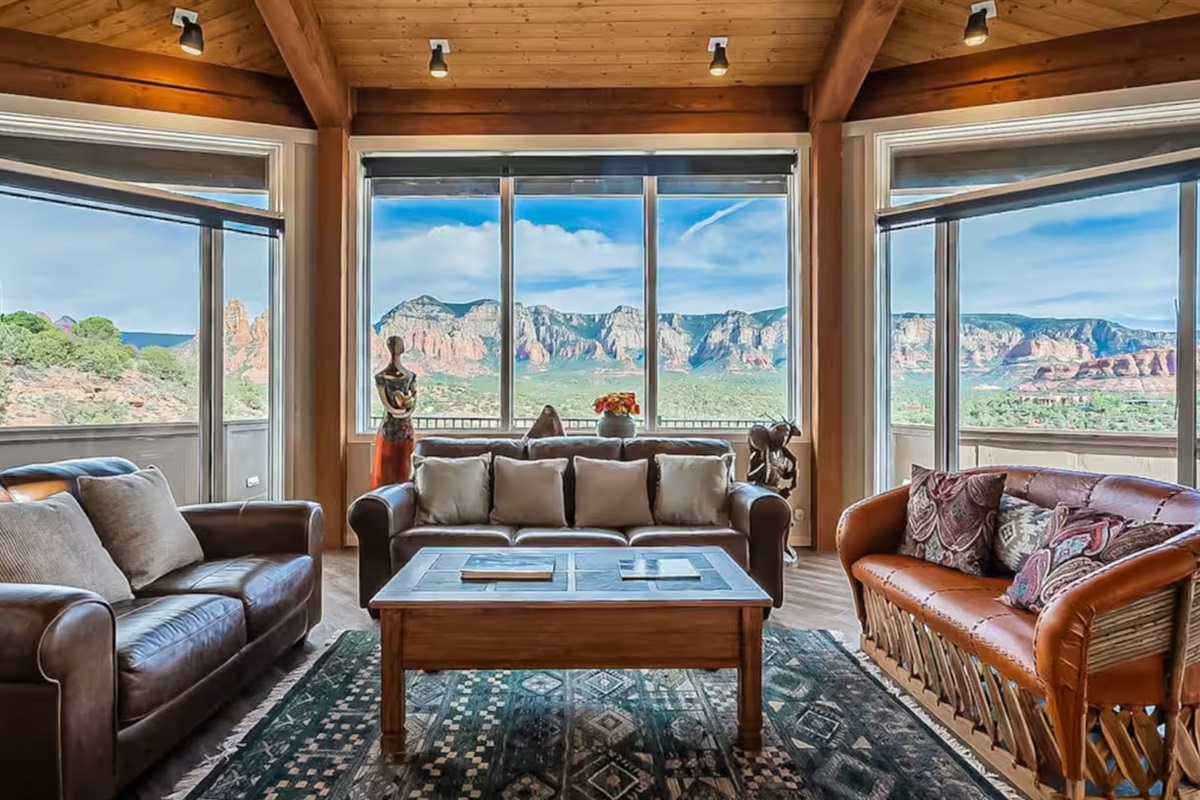 Immerse yourself in breathtaking panoramas with floor-to-ceiling windows throughout the home.