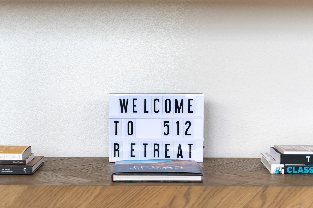 A personalized welcome message sets the tone for your stay.