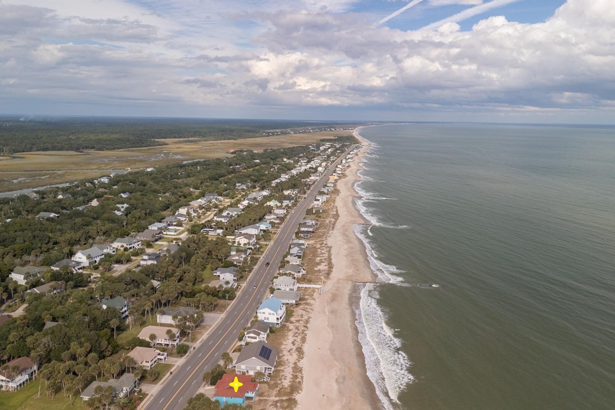 Looking Up the Beach