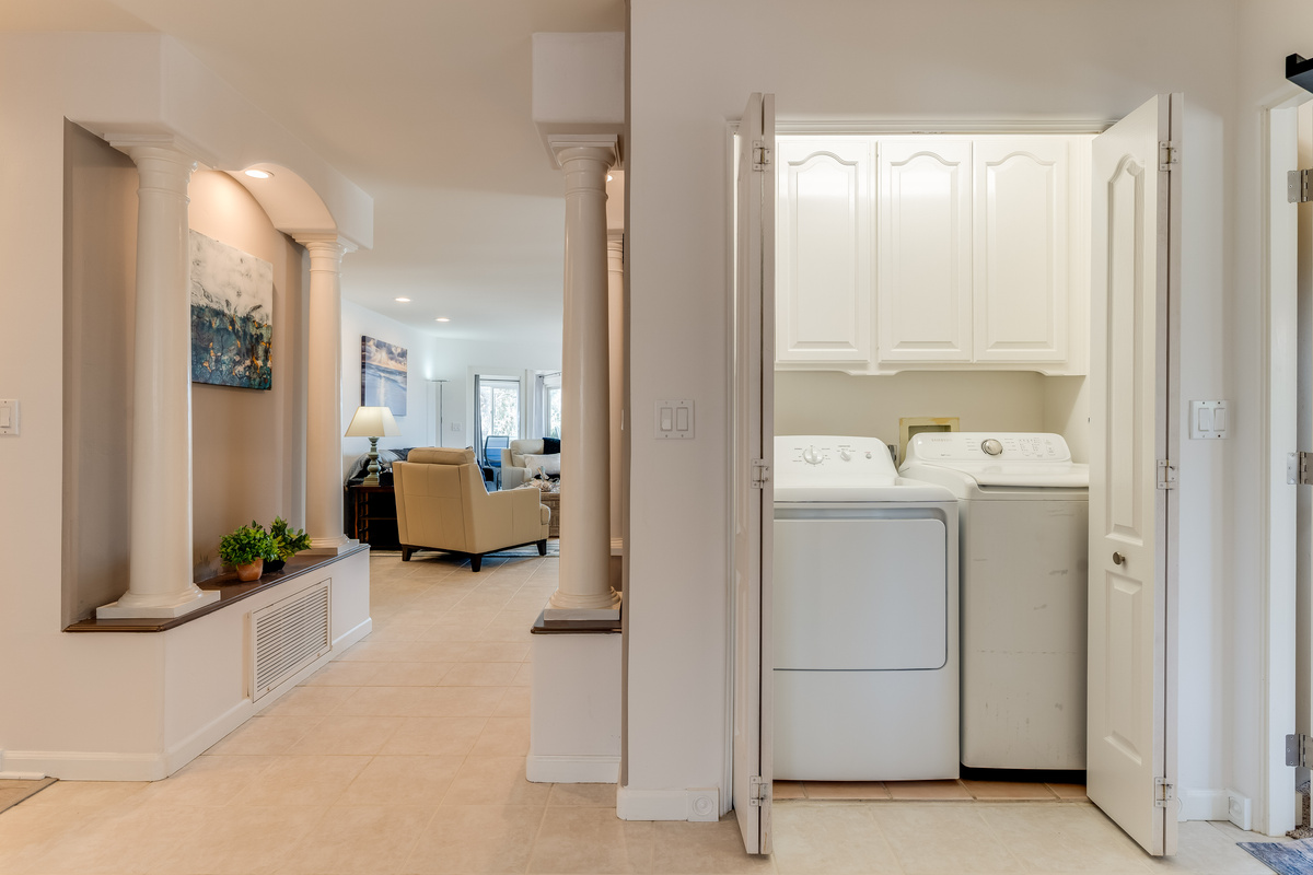 Laundry in hallway