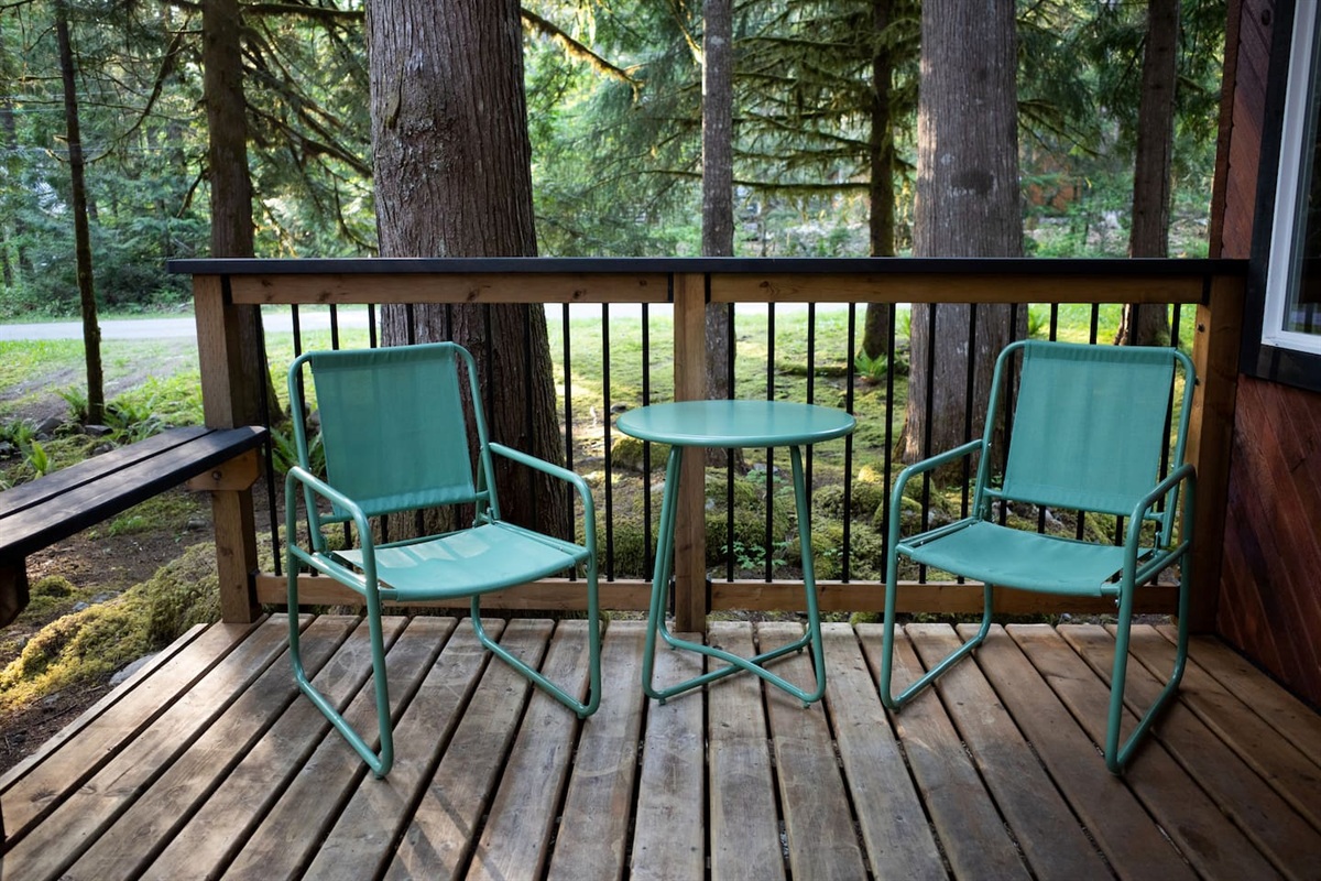Back deck dining.