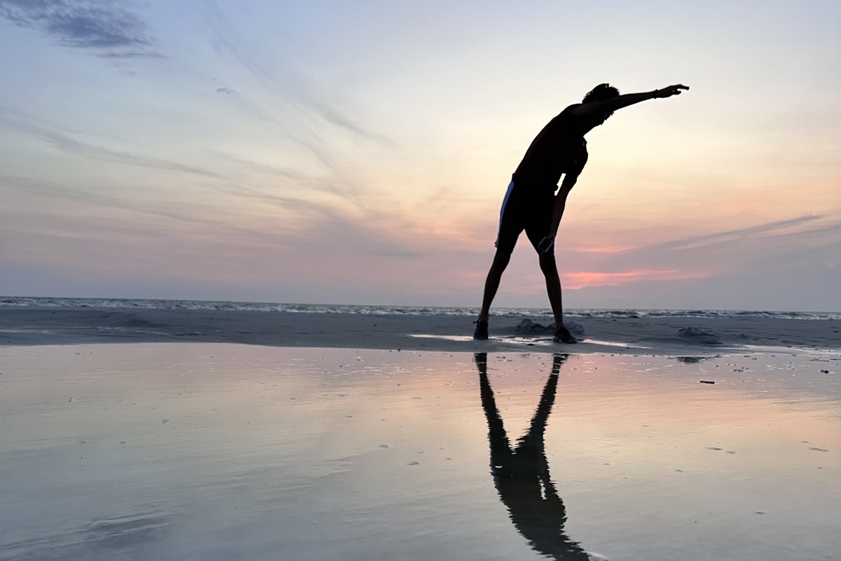 Beach yoga frees stressed minds, sandy toes