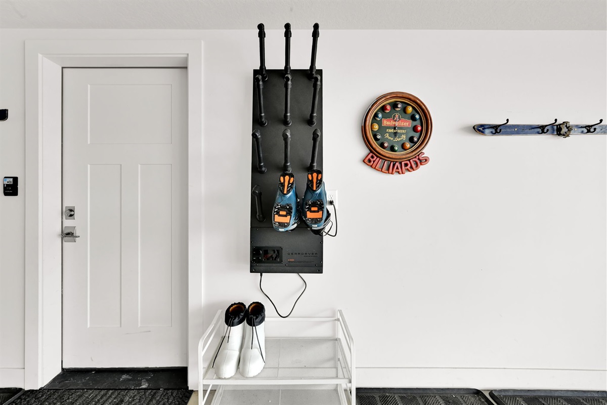 Large boot warmer with multiple drying ports — ideal for ski and snowboard gear.