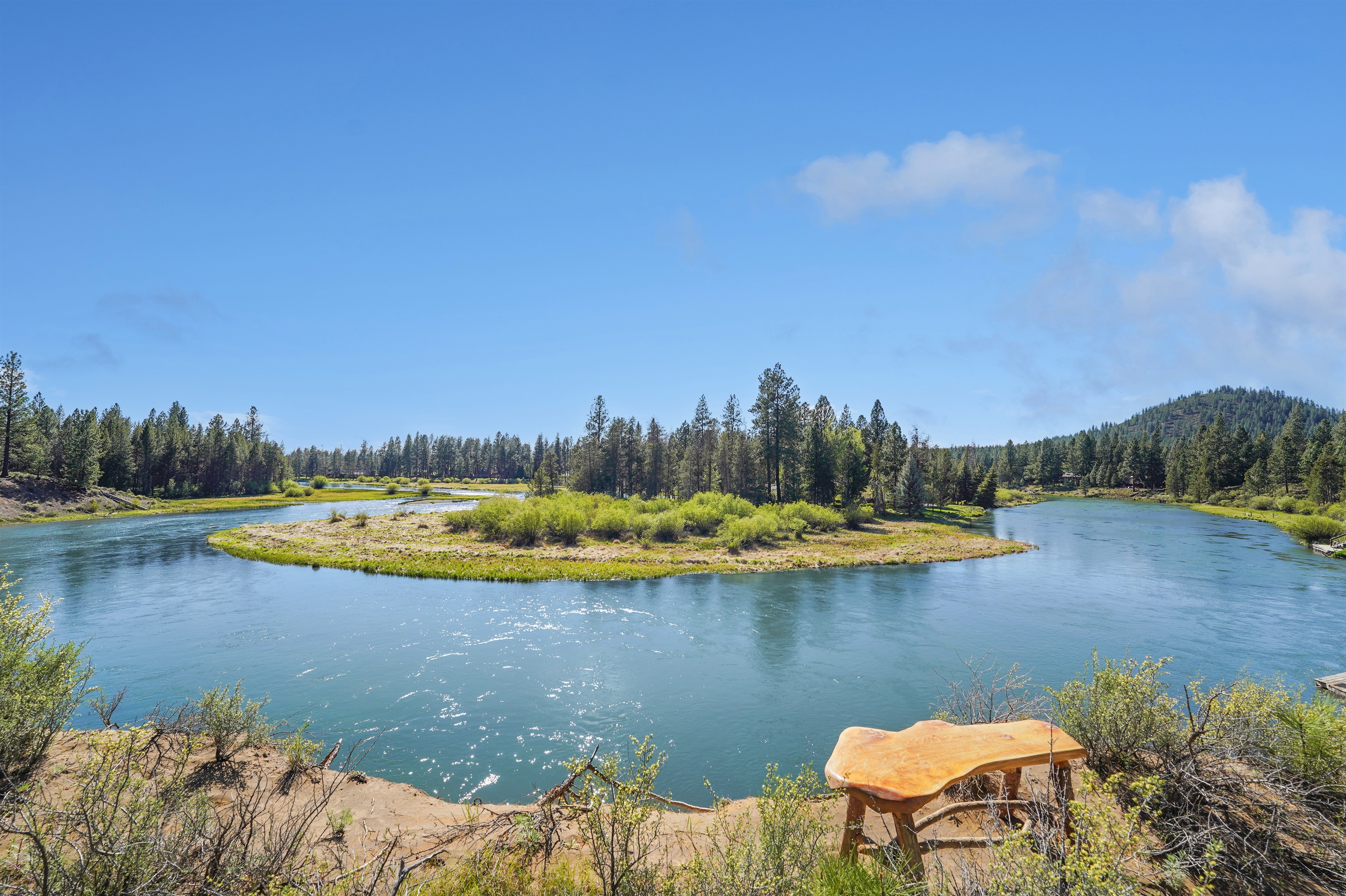 Scenic Deschutes River views just steps from the property