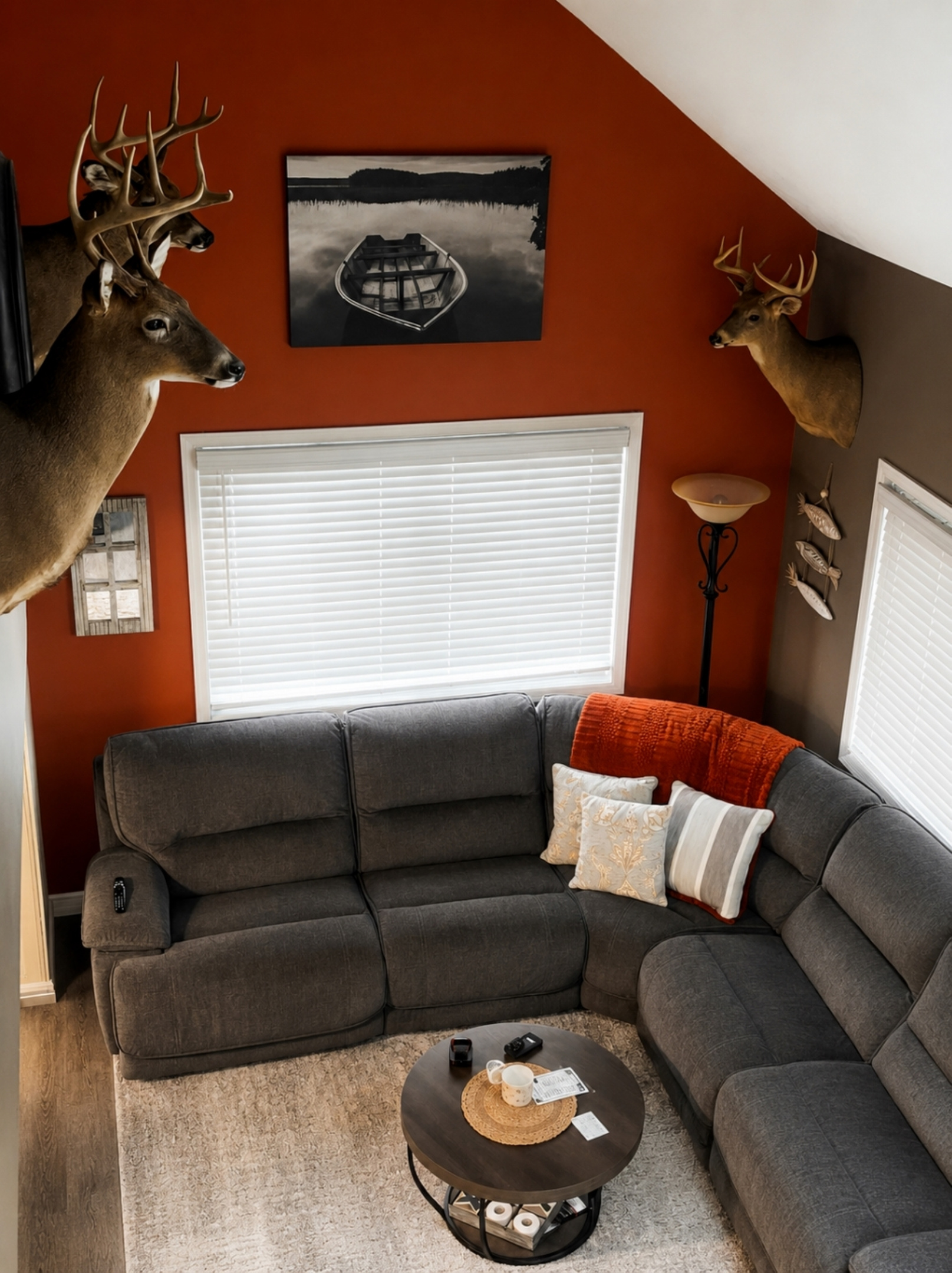 View of Living room from upstairs.