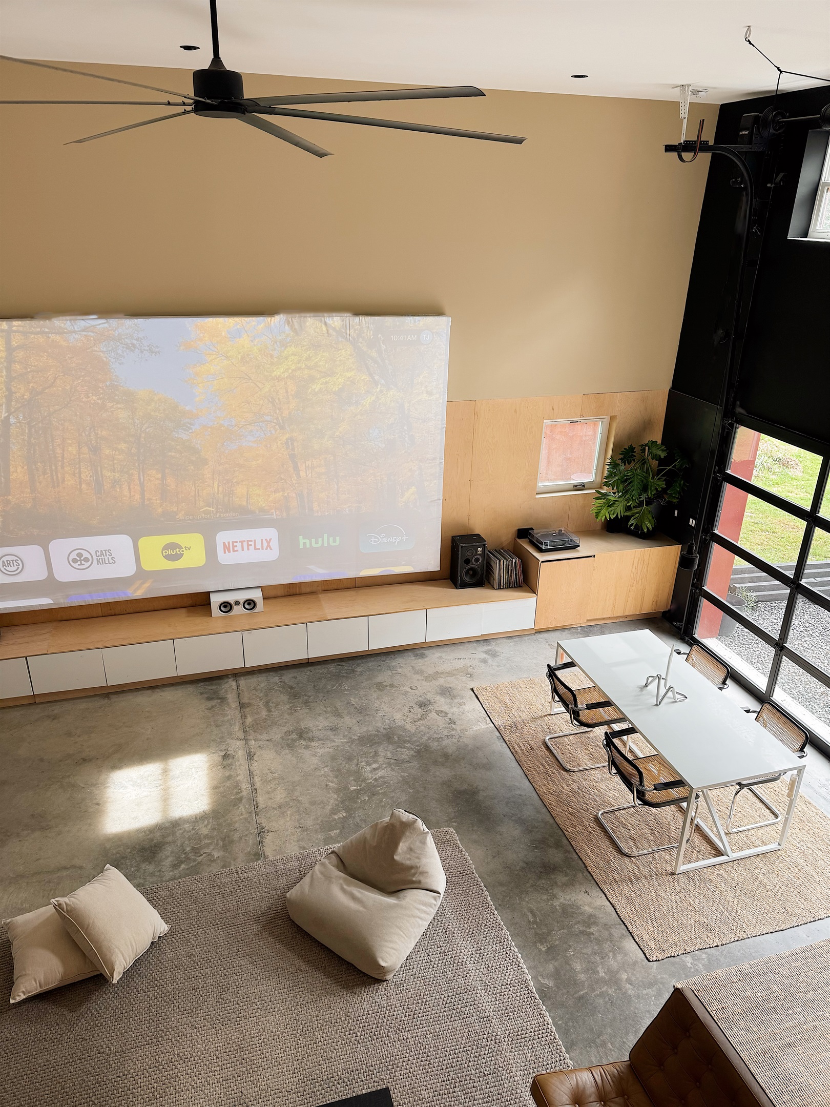 Living and dining, from the upstairs bedroom.