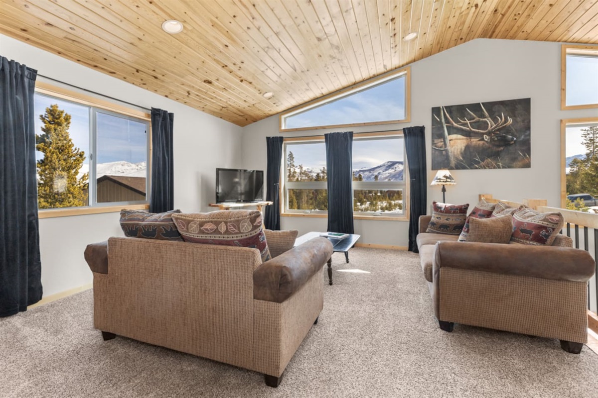 Upstairs Living Area #2 – 2 Couches (1 is a sleeper sofa) | SmartTV 