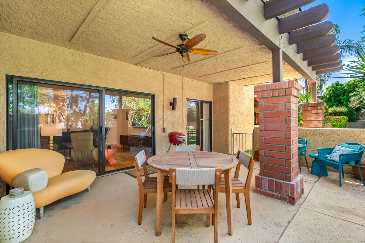 Patio facing home