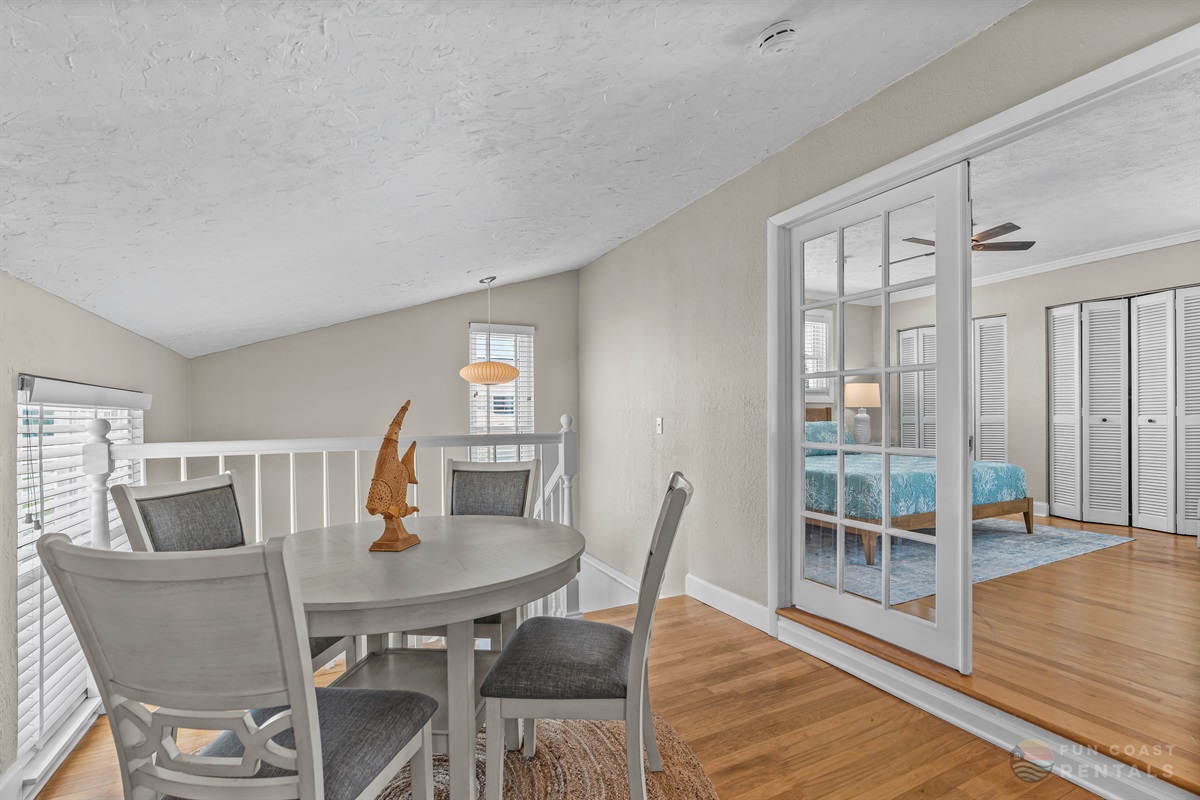 Upstairs landing with game area and ample lounging space!