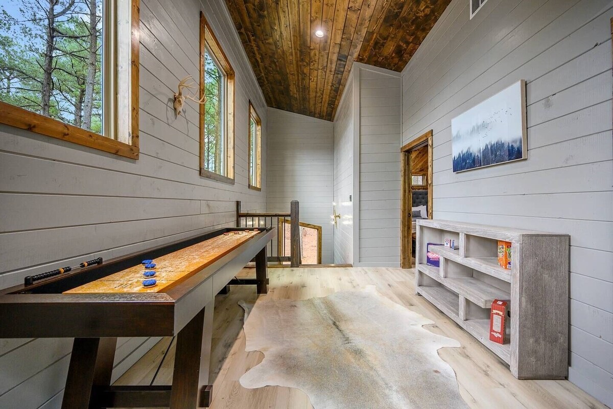 Full size shuffle board and games