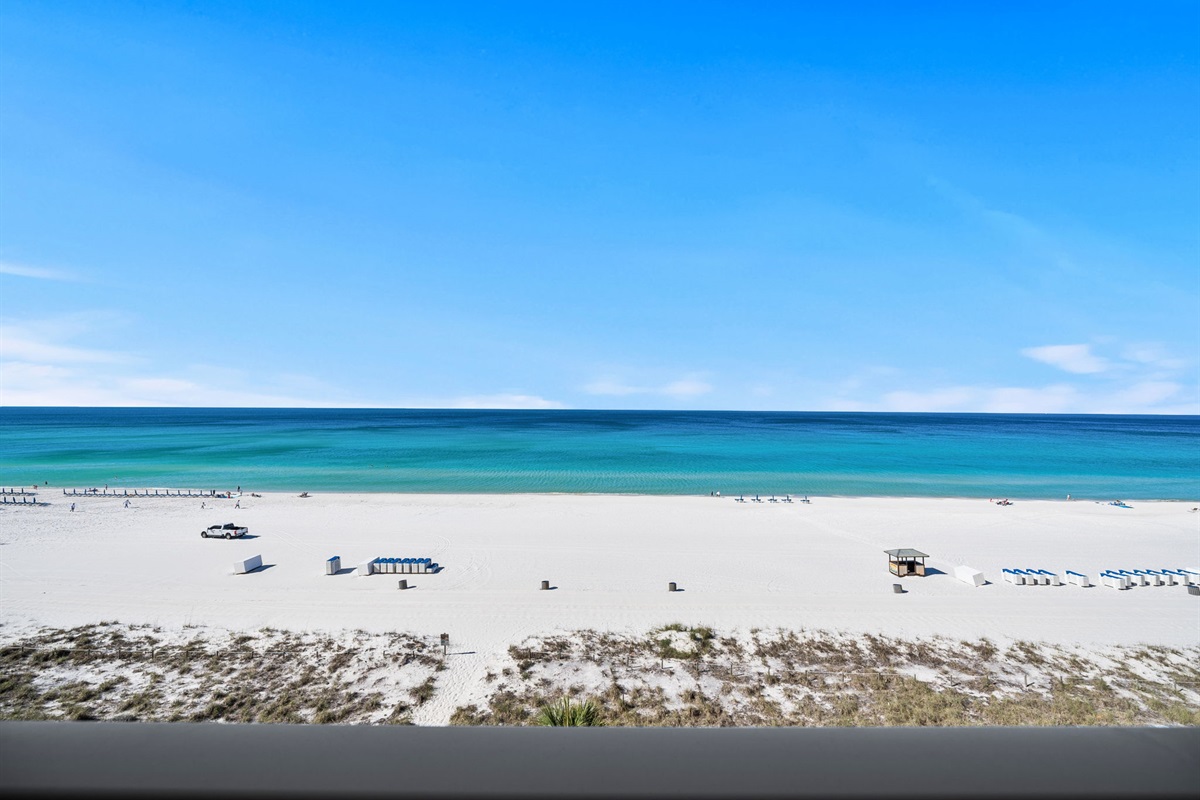Beach view from the balcony