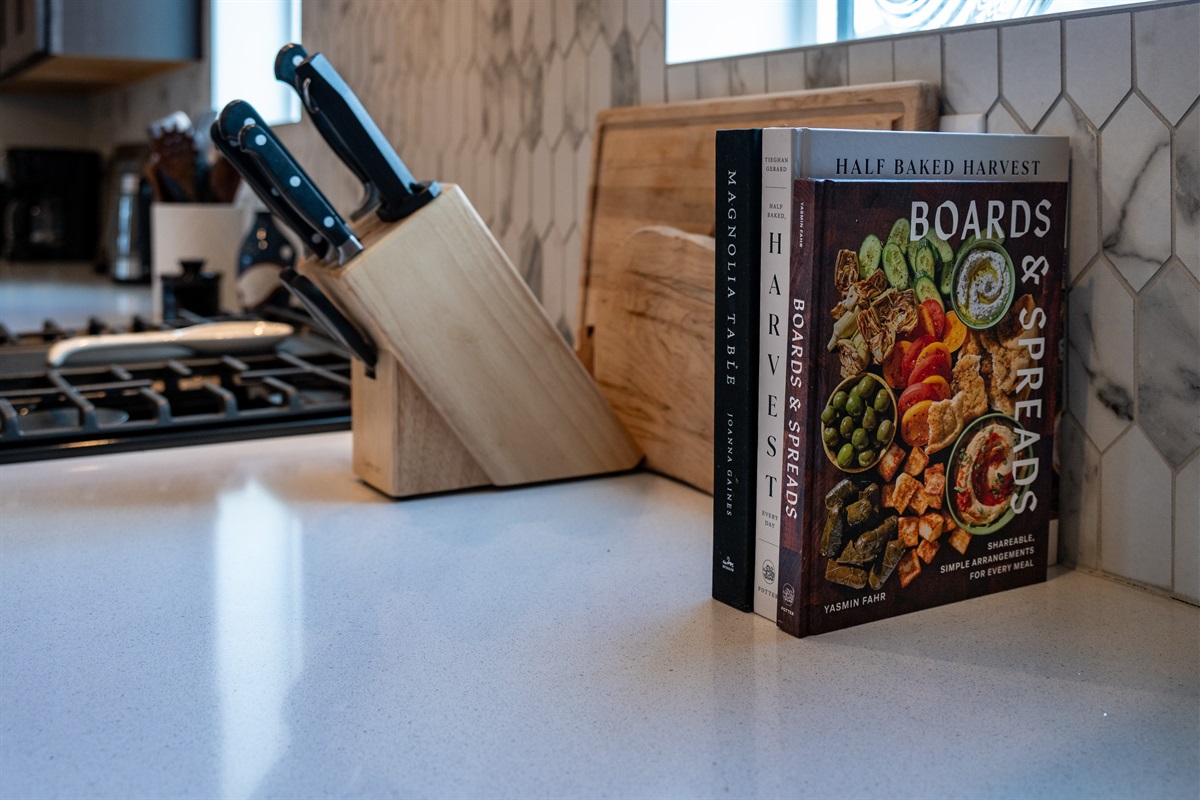 Stylish kitchen details with quality cookware and thoughtful design.