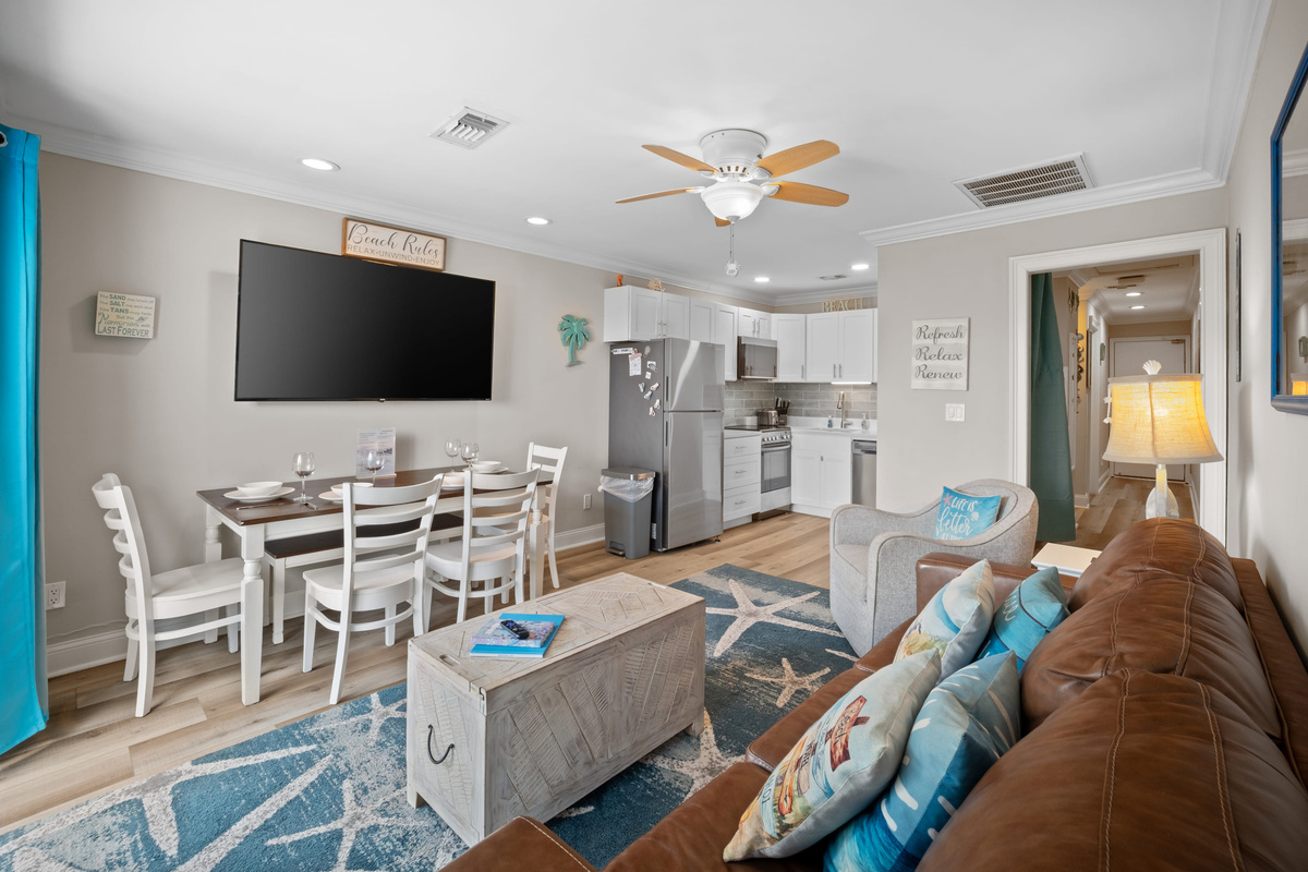 Living room kitchen view