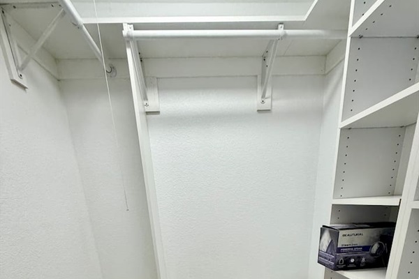 Spacious walk-in closet 