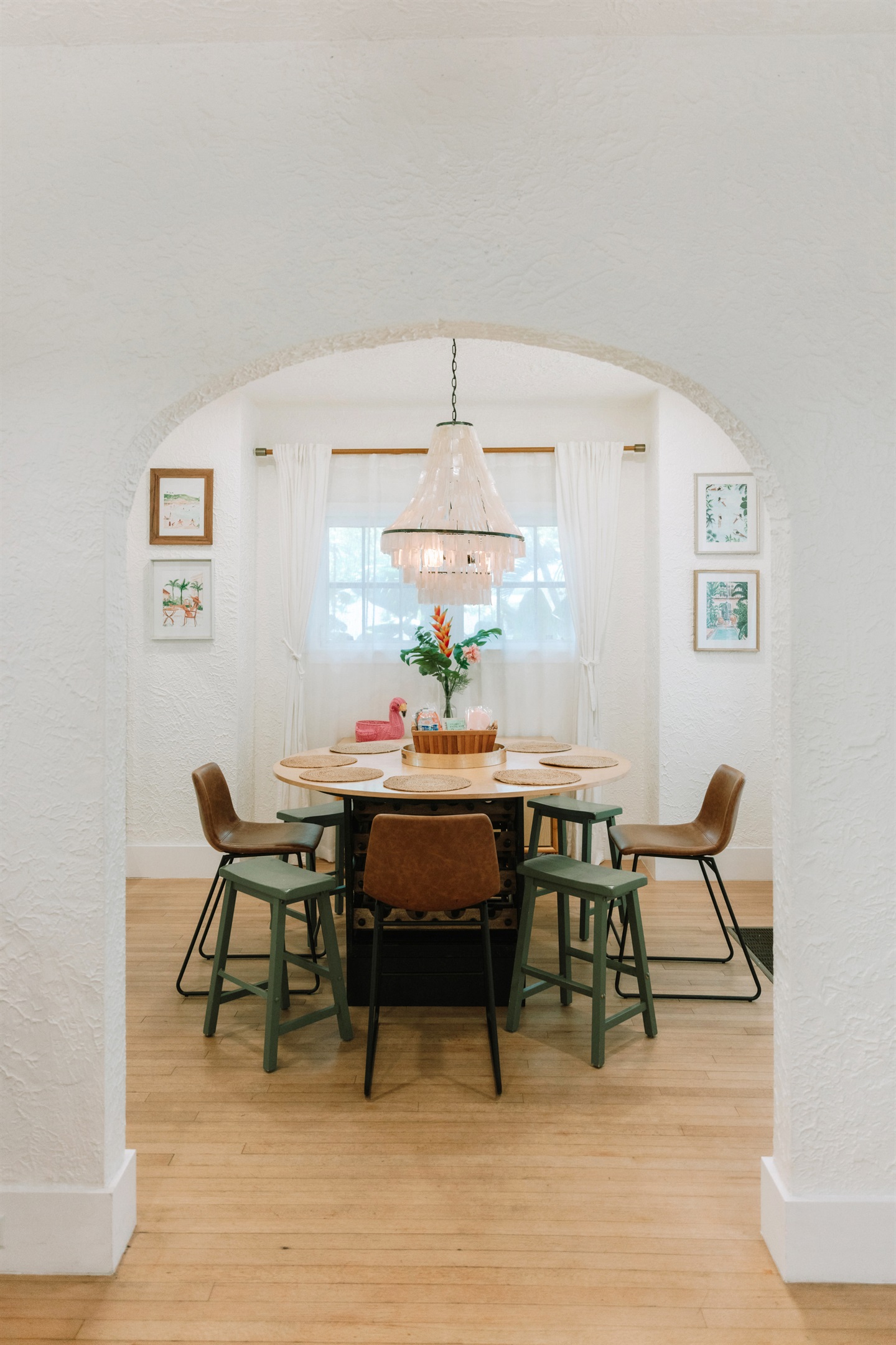 Gather in the dining area to enjoy homemade meals together after a long day at the pool or beach.