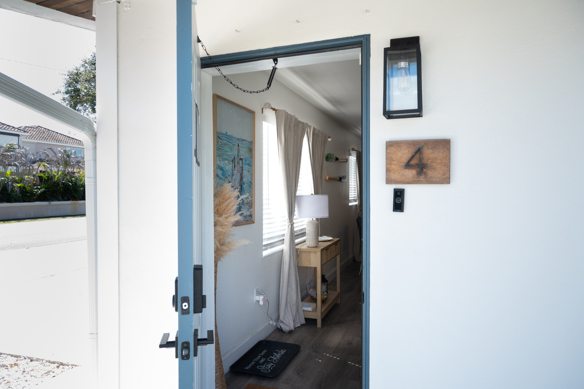 Private entrance to Unit 4 at Palm House