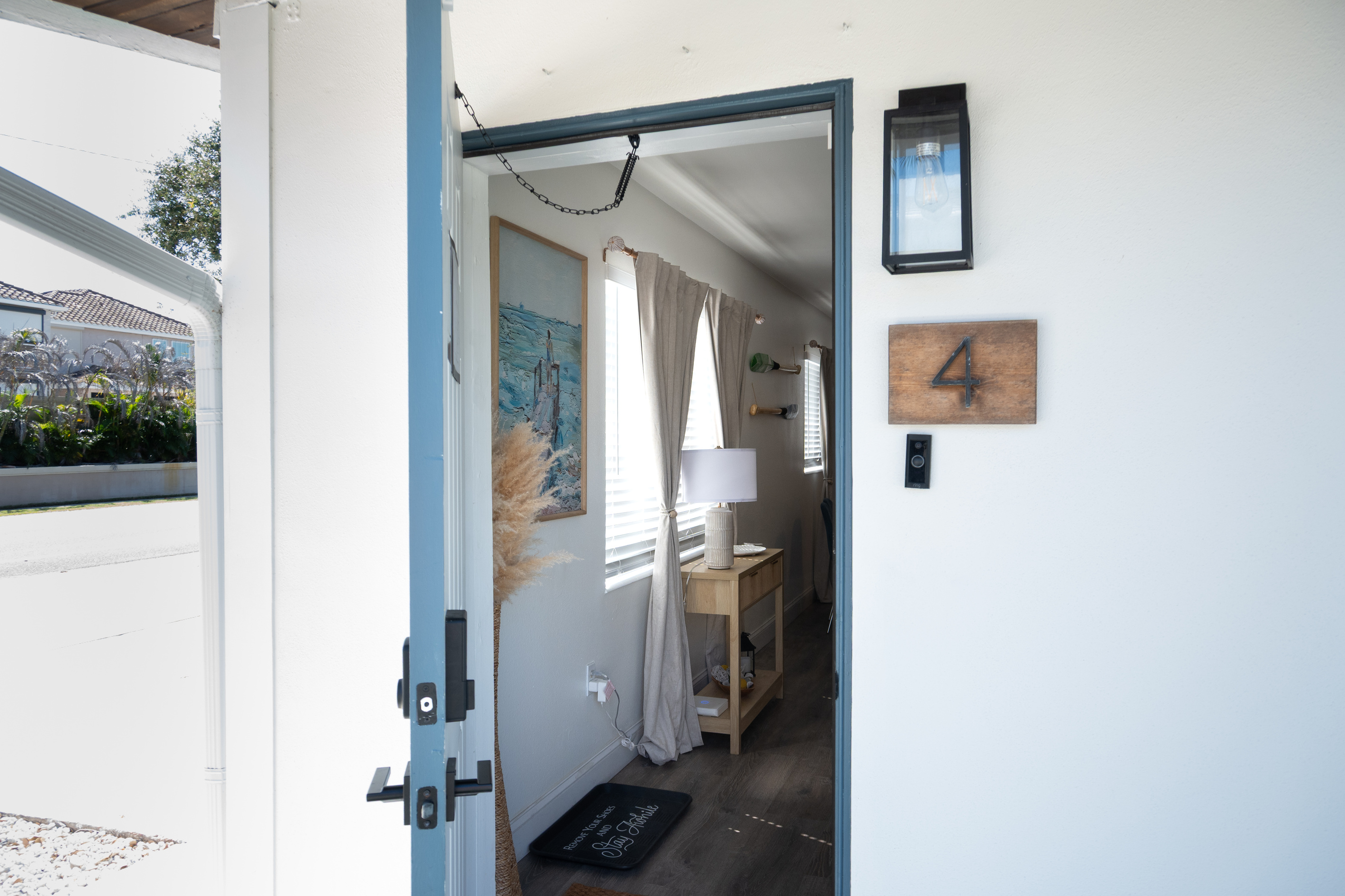 Private entrance to Unit 4 at Palm House