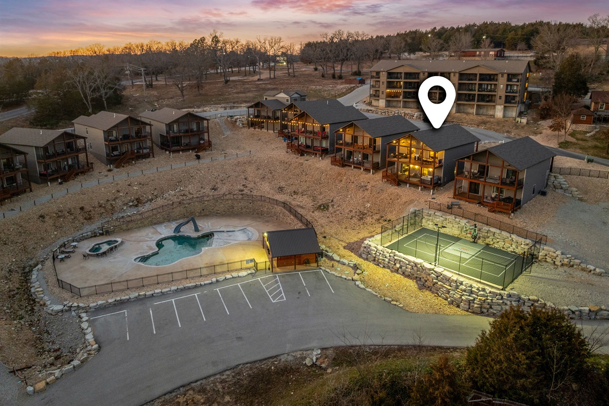 Aerial view showcasing resort charm