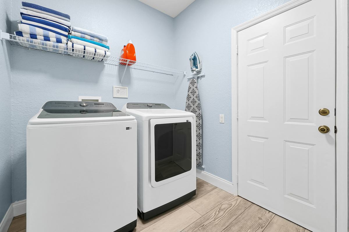 Laundry room with washer and dryer
