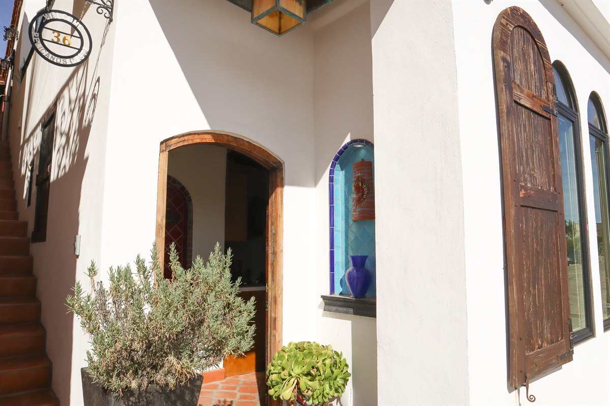 Downstairs entrance door to the downstairs Master Bedroom