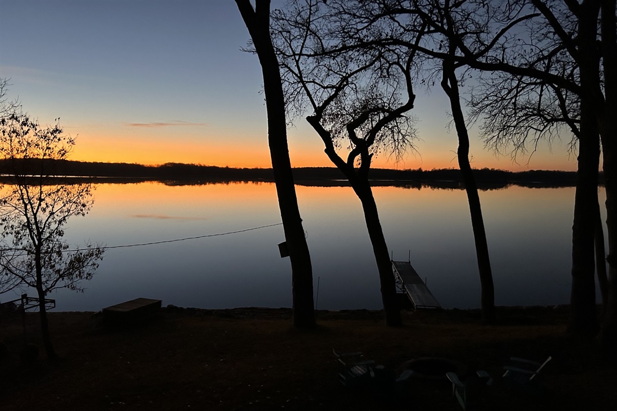 Autumn sunrise from the deck