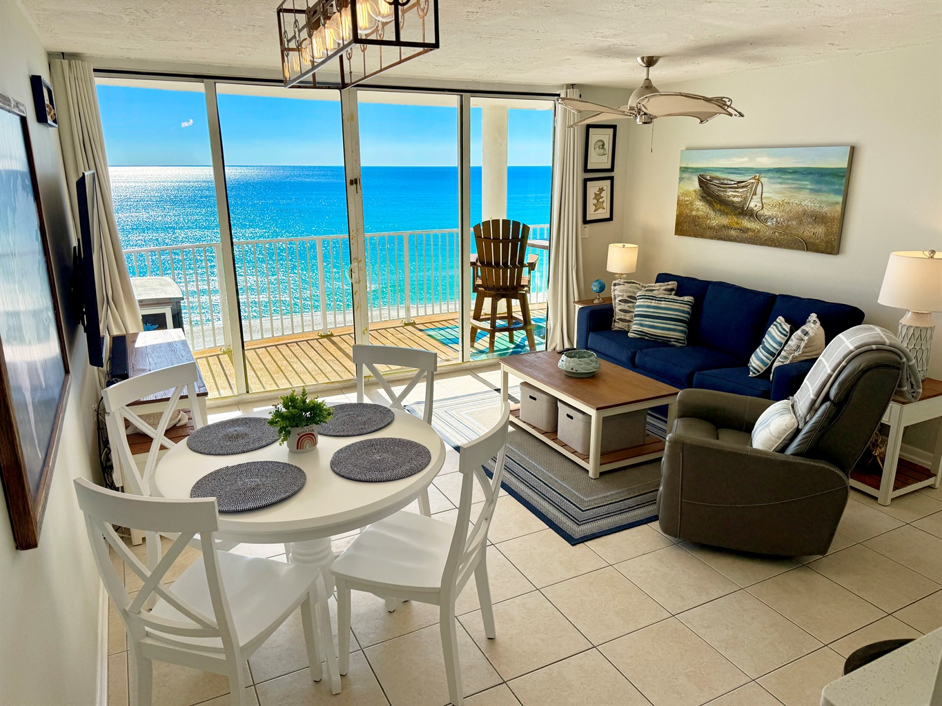 Beautiful Gulf views from the Kitchen and Living room area