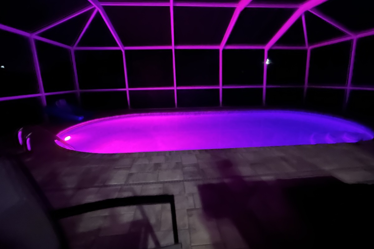 Check this out!   SO COOL!   Enjoy night swims with a fun color changing LED pool light!   Such a fun ambiance!