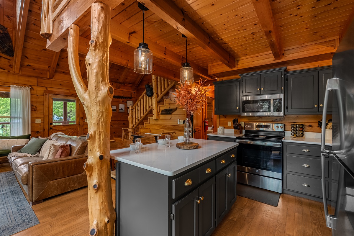 Thoughtfully stocked and designed for convenience, the kitchen makes it easy to cook, gather, and feel right at home during your stay.